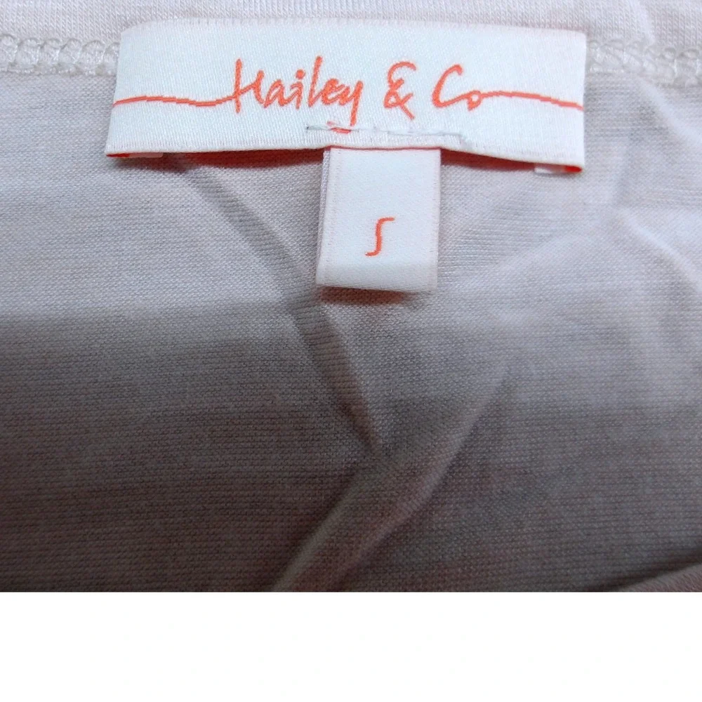 Hailey & Co Blush Peach Front Knot Detail Scoop Neck Top Oversized S /#26922